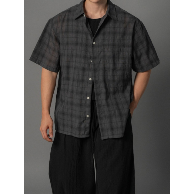 韓國🇰🇷6色夏季薄款格紋短袖襯衫『韓國連線』