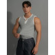 韓國🇰🇷拼接合身亨利領無袖背心『韓國連線』
