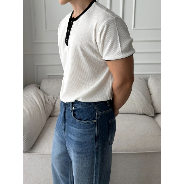 韓國🇰🇷3色華夫格圓領亨利短袖『韓國連線』