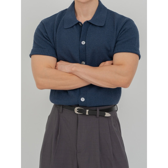 韓國🇰🇷6色夏季翻領開襟針織襯衫『韓國連線』