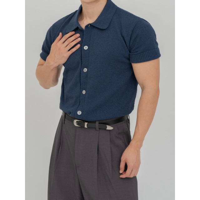 韓國🇰🇷6色夏季翻領開襟針織襯衫『韓國連線』