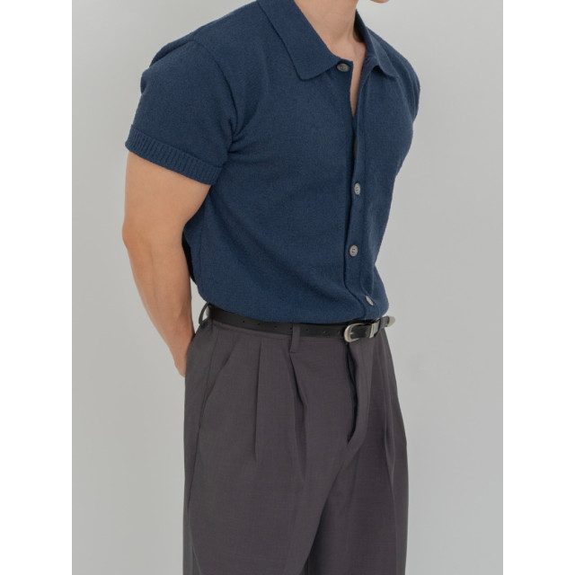 韓國🇰🇷6色夏季翻領開襟針織襯衫『韓國連線』