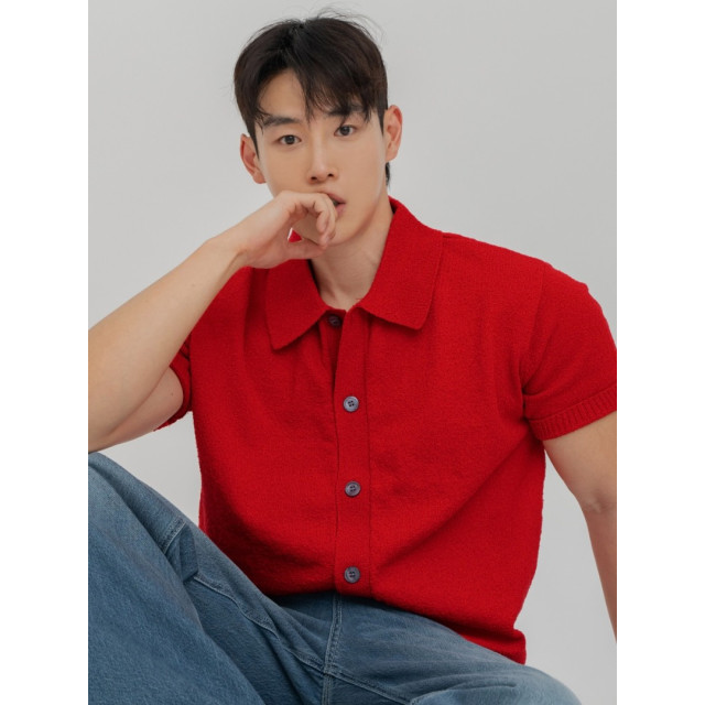 韓國🇰🇷6色夏季翻領開襟針織襯衫『韓國連線』