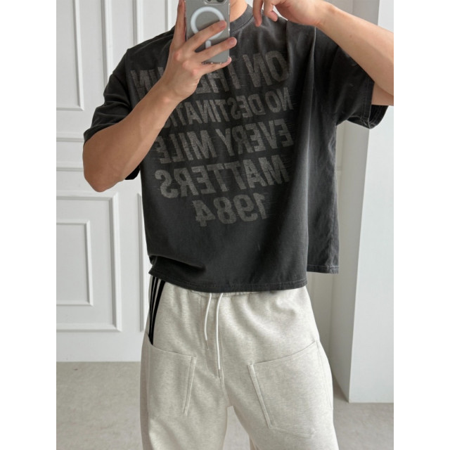 韓國🇰🇷寬鬆字母印花短版上衣『韓國連線』