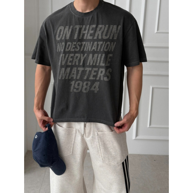 韓國🇰🇷寬鬆字母印花短版上衣『韓國連線』