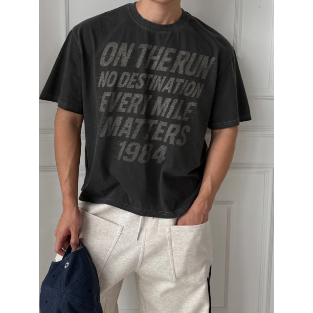 韓國🇰🇷寬鬆字母印花短版上衣『韓國連線』