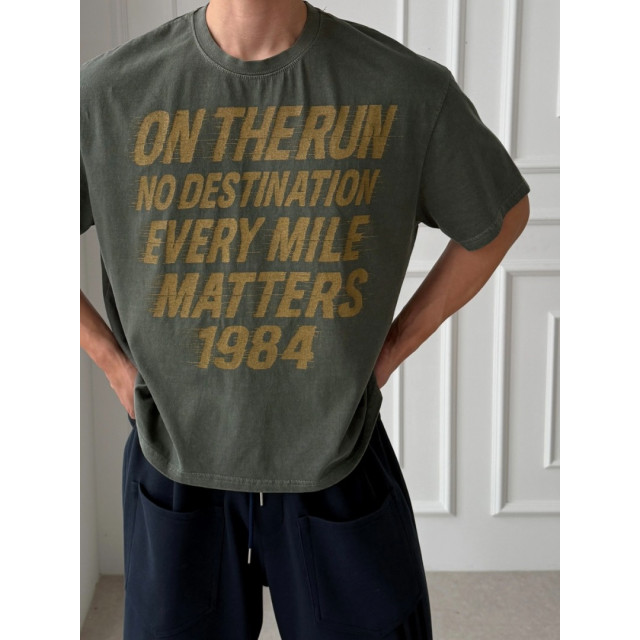 韓國🇰🇷寬鬆字母印花短版上衣『韓國連線』