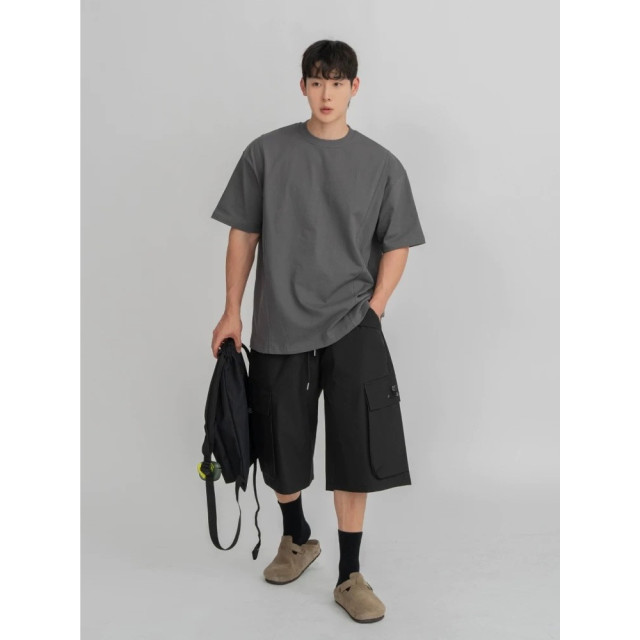 韓國🇰🇷尼龍工裝寬口袋七分短褲『韓國連線』