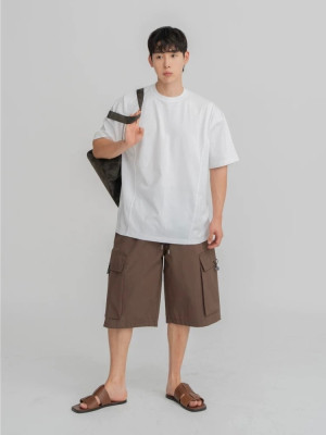 韓國🇰🇷尼龍工裝寬口袋七分短褲『韓國連線』