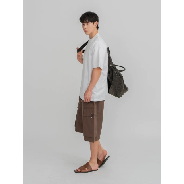 韓國🇰🇷尼龍工裝寬口袋七分短褲『韓國連線』