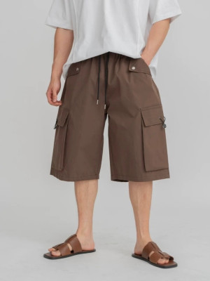 韓國🇰🇷尼龍工裝寬口袋七分短褲『韓國連線』