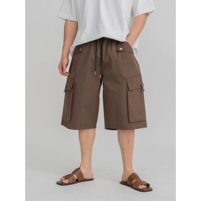 韓國🇰🇷尼龍工裝寬口袋七分短褲『韓國連線』