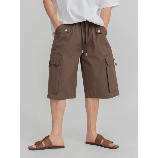 韓國🇰🇷尼龍工裝寬口袋七分短褲『韓國連線』