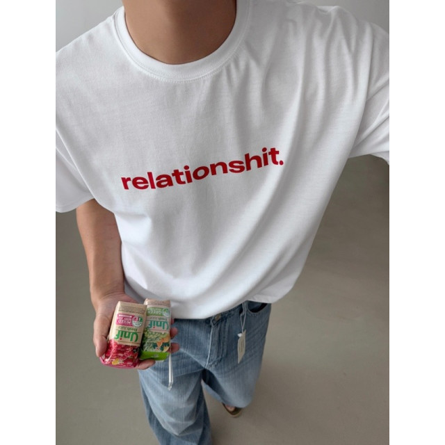 韓國🇰🇷寬鬆簡約印花短版短袖『韓國連線』