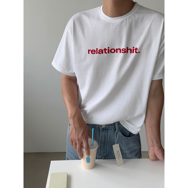 韓國🇰🇷寬鬆簡約印花短版短袖『韓國連線』