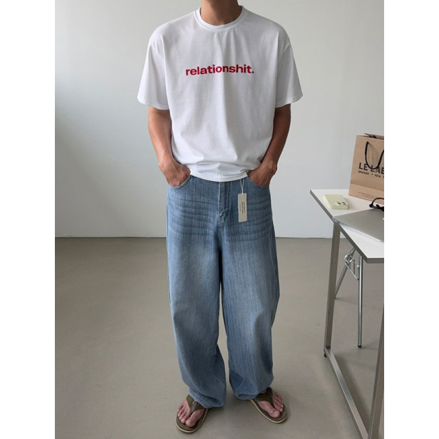 韓國🇰🇷寬鬆簡約印花短版短袖『韓國連線』