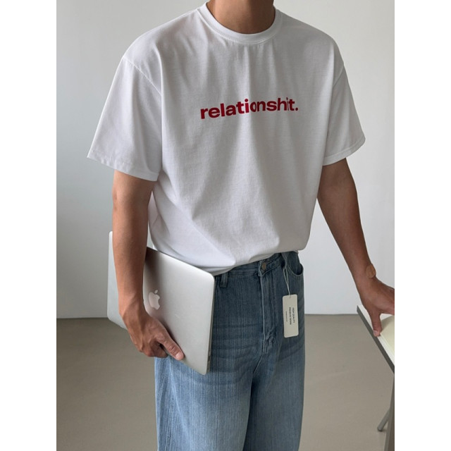 韓國🇰🇷寬鬆簡約印花短版短袖『韓國連線』