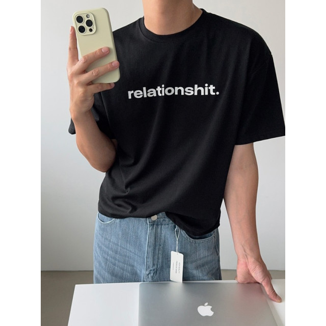 韓國🇰🇷寬鬆簡約印花短版短袖『韓國連線』