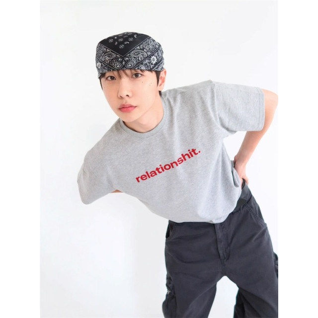 韓國🇰🇷寬鬆簡約印花短版短袖『韓國連線』