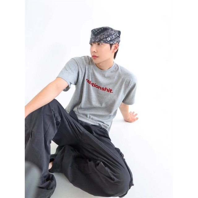 韓國🇰🇷寬鬆簡約印花短版短袖『韓國連線』