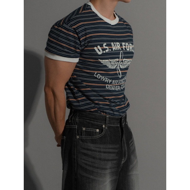 韓國🇰🇷2色圓領合身條紋短袖『韓國連線』