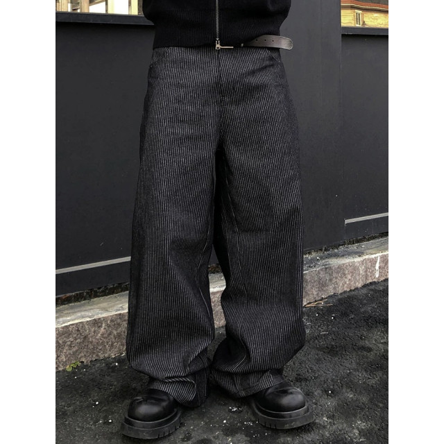 韓國🇰🇷復古條紋直筒丹寧褲『韓國連線』