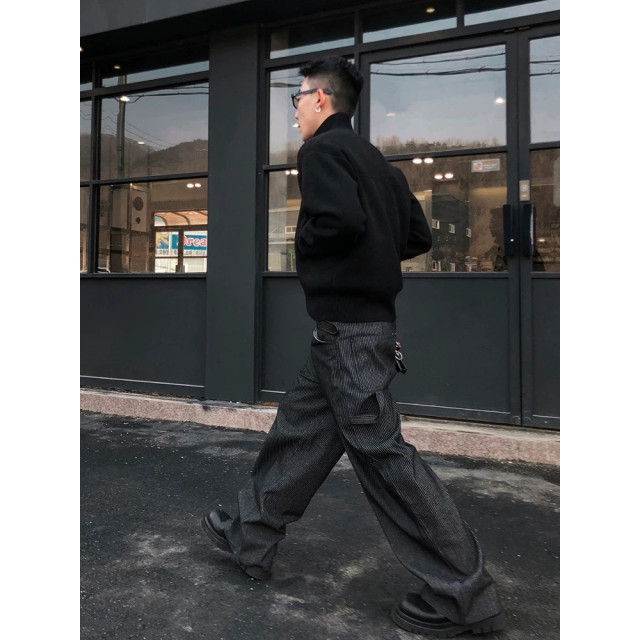 韓國🇰🇷復古條紋直筒丹寧褲『韓國連線』