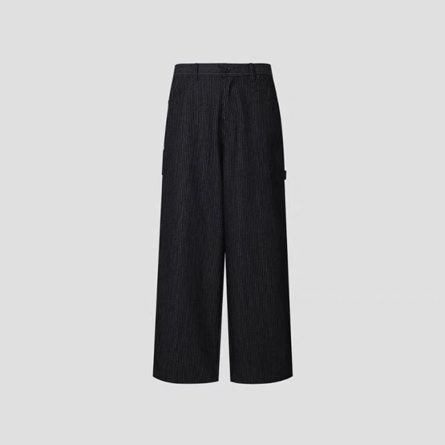 韓國🇰🇷復古條紋直筒丹寧褲『韓國連線』