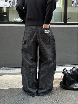 韓國🇰🇷復古條紋直筒丹寧褲『韓國連線』