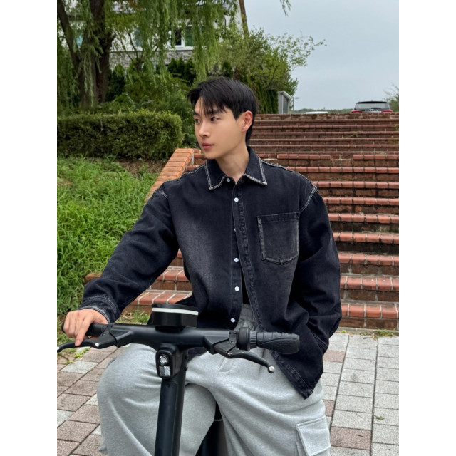 韓國🇰🇷毛邊口袋丹寧外套『韓國連線』