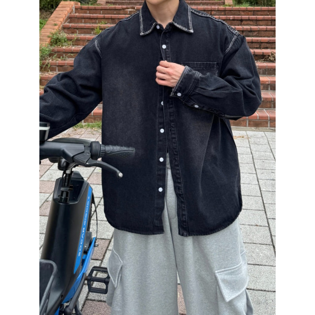 韓國🇰🇷毛邊口袋丹寧外套『韓國連線』