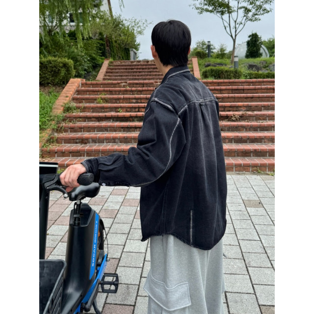 韓國🇰🇷毛邊口袋丹寧外套『韓國連線』