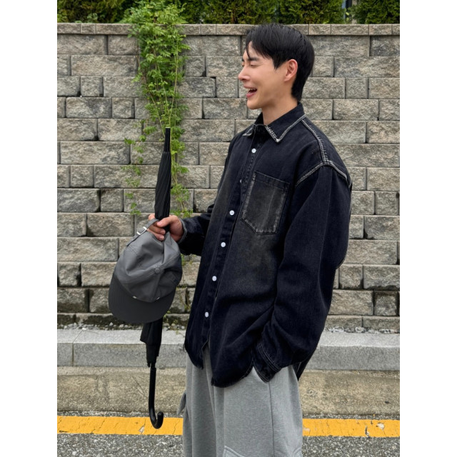 韓國🇰🇷毛邊口袋丹寧外套『韓國連線』