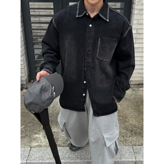 韓國🇰🇷毛邊口袋丹寧外套『韓國連線』