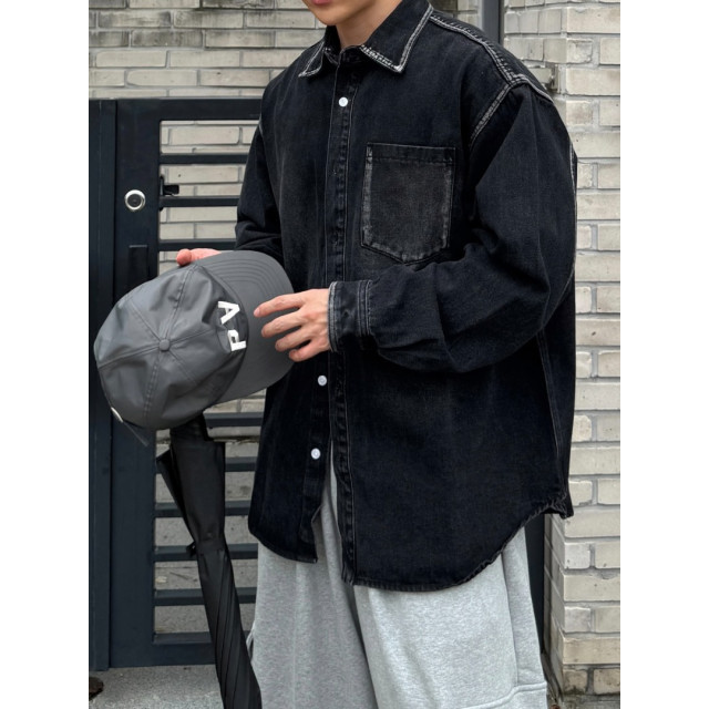 韓國🇰🇷毛邊口袋丹寧外套『韓國連線』