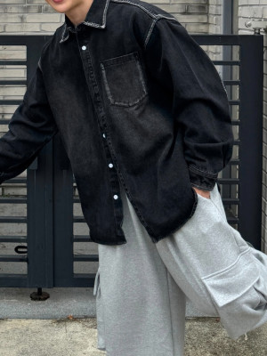 韓國🇰🇷毛邊口袋丹寧外套『韓國連線』