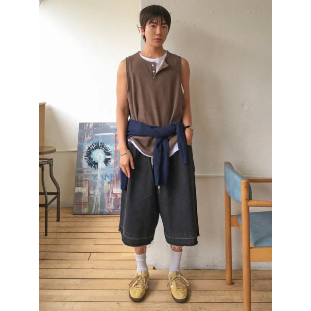 韓國🇰🇷雙層夾兩件條紋無袖背心『韓國連線』