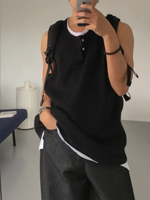 韓國🇰🇷雙層夾兩件條紋無袖背心『韓國連線』