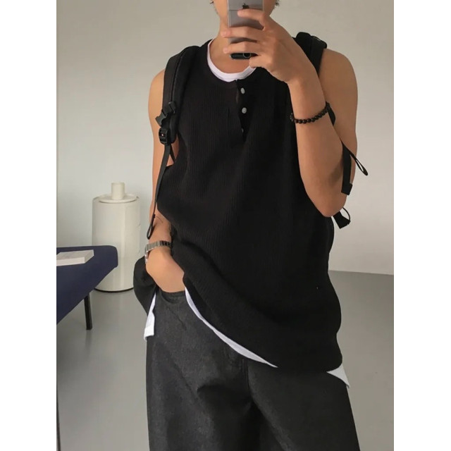 韓國🇰🇷雙層夾兩件條紋無袖背心『韓國連線』