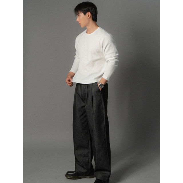 韓國🇰🇷早秋圓領華夫格短版長袖『韓國連線』