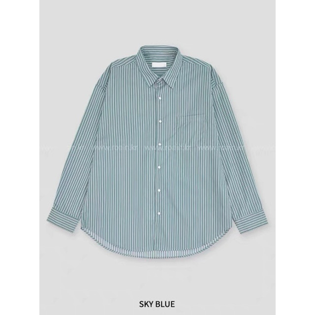 韓國🇰🇷早秋寬鬆條紋長袖襯衫『韓國連線』