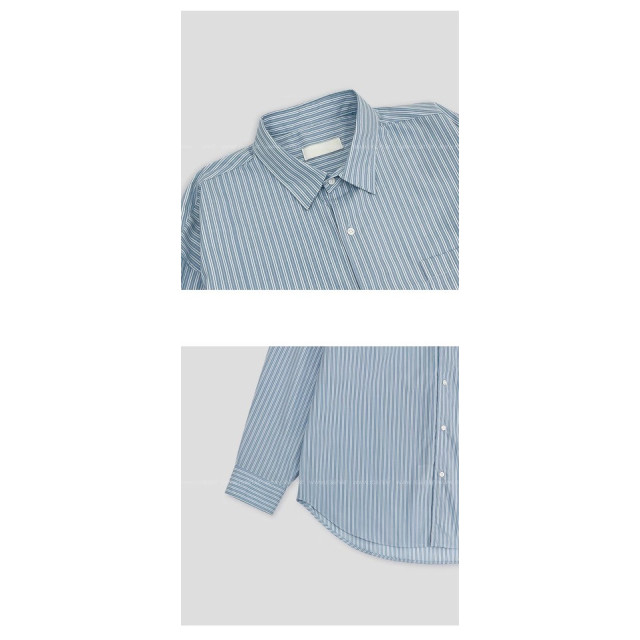 韓國🇰🇷早秋寬鬆條紋長袖襯衫『韓國連線』