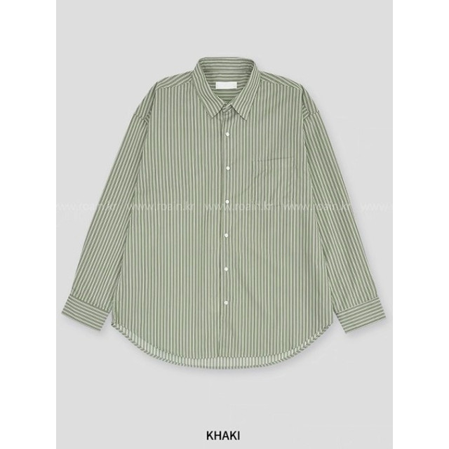 韓國🇰🇷早秋寬鬆條紋長袖襯衫『韓國連線』