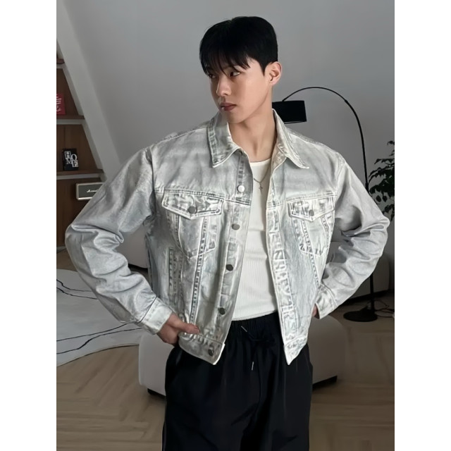 韓國🇰🇷男女皆可穿!復古水洗短版丹寧外套『韓國連線』