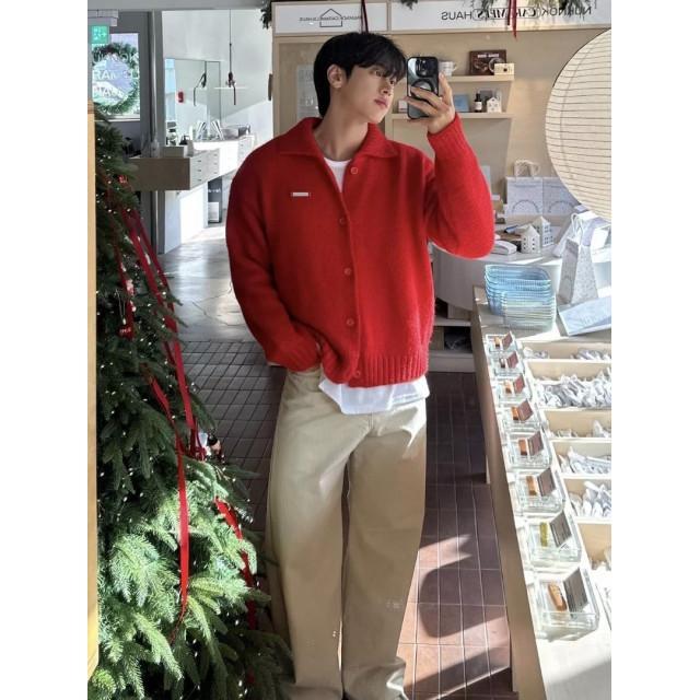 韓國🇰🇷羊毛絨保暖針織開襟衫『韓國連線』