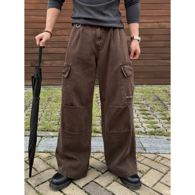 韓國🇰🇷寬鬆扣環雙摺工作褲『韓國連線』
