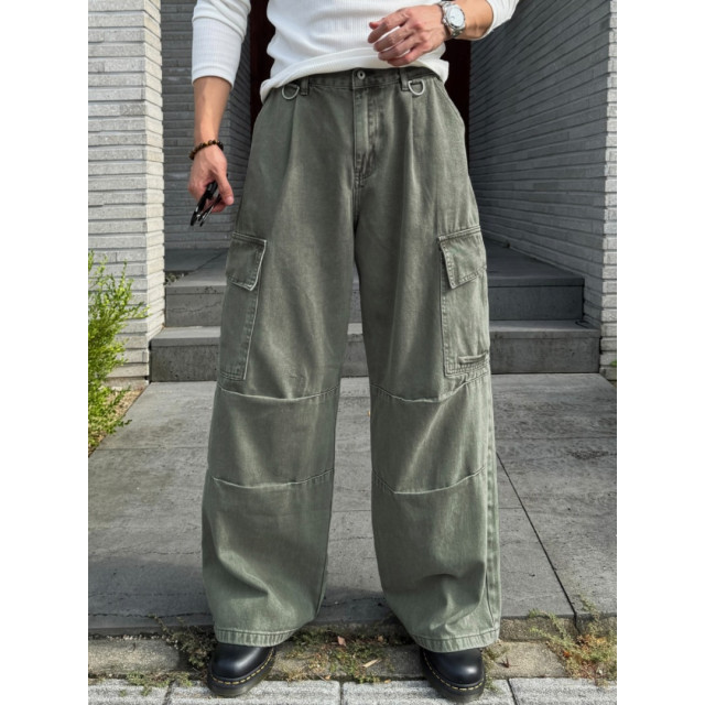 韓國🇰🇷寬鬆扣環雙摺工作褲『韓國連線』