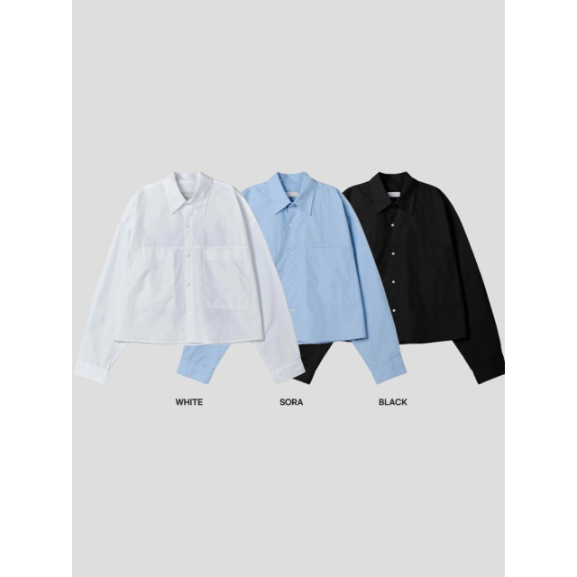 韓國🇰🇷雙口袋短版長袖襯衫『韓國連線』