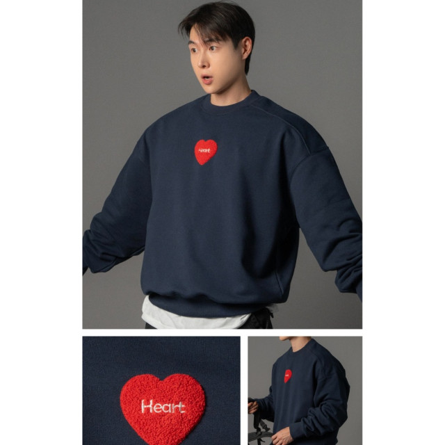 韓國🇰🇷heart立體毛絨大學T『韓國連線』