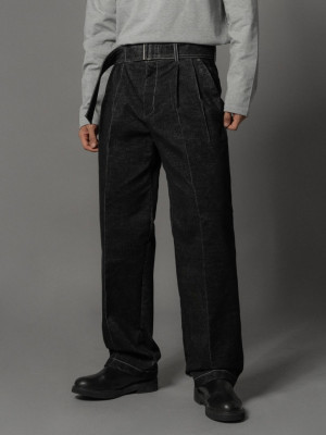 韓國🇰🇷3色!燈心絨腰帶丹寧褲『韓國連線』